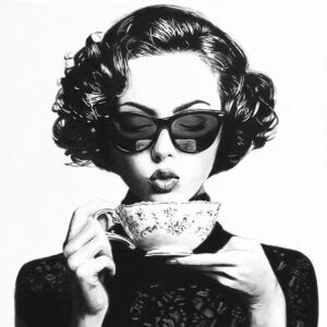 Spill the Tea by Cindy Press - Oil on Canvas