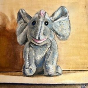 Grey Elephant by Peter Leeds - Acrylic