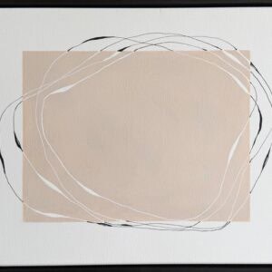 Lagoon (Cream) by Stef Shock - Acrylic and Ink on Canvas