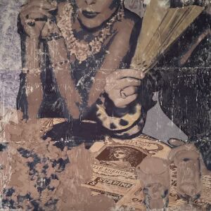 Blue Gossip Girl by Bryn Craven - Mixed Media